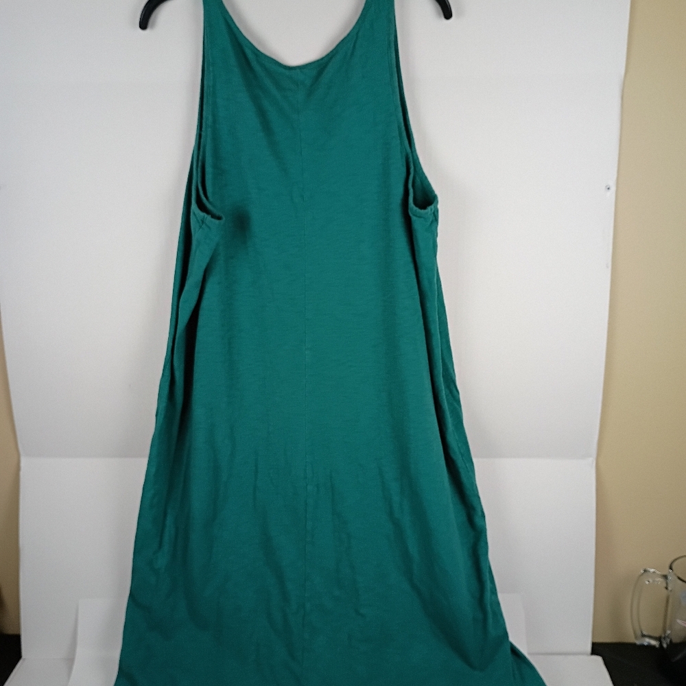 ❗️Women's GAP Scoopneck Sleeveless Midi Dress Jade stone green Size XXL - Picture 4 of 5